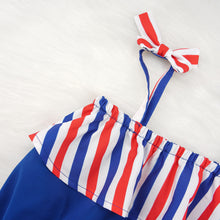 Load image into Gallery viewer, Baby Girl Striped Bow Detail Bodysuit