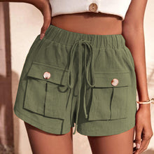 Load image into Gallery viewer, Tie Waist Cargo Shorts