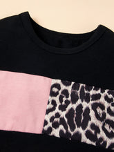 Load image into Gallery viewer, Baby Girl Leopard Color Block Top and Joggers Set