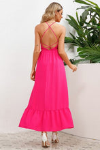 Load image into Gallery viewer, Smocked Crisscross Spaghetti Strap Dress
