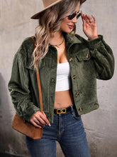 Load image into Gallery viewer, Collared Neck Button Front Jacket with Pockets