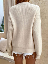 Load image into Gallery viewer, Half Button Dropped Shoulder Sweater