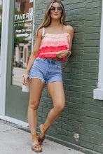 Load image into Gallery viewer, Color Block Ruffled Tie Back Cami