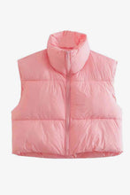 Load image into Gallery viewer, Zip-Up Drawstring Puffer Vest