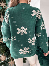 Load image into Gallery viewer, Snowflake Pattern Mock Neck Sweater