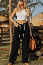Load image into Gallery viewer, Loose Fit Drawstring Jeans with Pocket