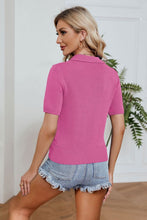 Load image into Gallery viewer, Johnny Collar Short Sleeve Knit Top