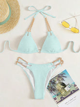 Load image into Gallery viewer, Chain Detail Halter Neck Bikini Set