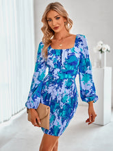 Load image into Gallery viewer, Floral Square Neck Smocked Mini Dress