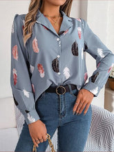 Load image into Gallery viewer, Button Up Printed Collared Neck Shirt