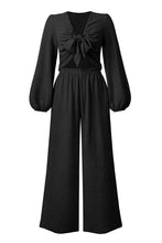 Load image into Gallery viewer, Cutout Long Sleeve Top and Wide Leg Pants Set