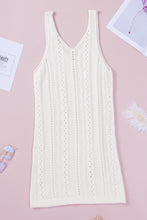 Load image into Gallery viewer, Openwork Sleeveless V-Neck Knit Dress