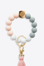 Load image into Gallery viewer, 3-Pack Bead Wristlet Key Chain with Tassel
