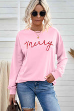 Load image into Gallery viewer, MERRY Graphic Drop Shoulder Sweatshirt