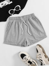 Load image into Gallery viewer, Drawstring Pocketed Elastic Waist Shorts