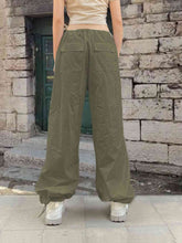 Load image into Gallery viewer, Drawstring Waist Parachute Pants