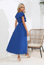 Load image into Gallery viewer, Ruffled Tied V-Neck Midi Dress