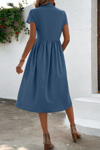 Load image into Gallery viewer, Button Front Short Sleeve Dress