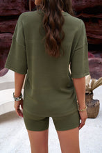 Load image into Gallery viewer, Eyelet Round Neck Top and Shorts Set