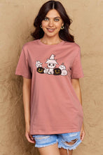 Load image into Gallery viewer, Simply Love Full Size Cat &amp; Pumpkin Graphic Cotton T-Shirt