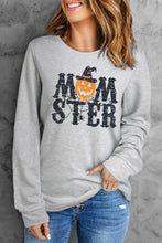Load image into Gallery viewer, Round Neck Long Sleeve MOMSTER Graphic Sweatshirt