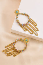 Load image into Gallery viewer, Beaded Chain Fringe Stainless Steel Earrings