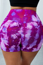 Load image into Gallery viewer, Tie-Dye Wide Waistband Yoga Shorts