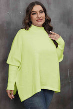 Load image into Gallery viewer, Mock Neck Raglan Sleeve Slit Sweater