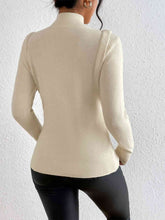 Load image into Gallery viewer, Button Detail Turtleneck Knit Top