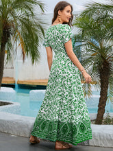 Load image into Gallery viewer, Bohemian Surplice Neck Split Maxi Dress