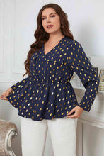Load image into Gallery viewer, Plus Size Notched Babydoll Blouse