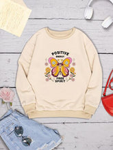 Load image into Gallery viewer, Butterfly Graphic Dropped Shoulder Sweatshirt