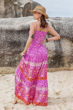 Load image into Gallery viewer, Printed Straight Neck Sleeveless Split Maxi Dress