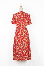 Load image into Gallery viewer, Floral Surplice Neck Short Sleeve Dress