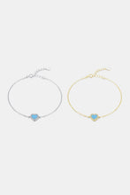 Load image into Gallery viewer, 925 Sterling Silver Heart Shape Spring Ring Closure Bracelets