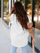 Load image into Gallery viewer, Color Block Button Up Collared Neck Shirt