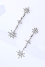 Load image into Gallery viewer, Cubic Zirconia Star Drop Earrings