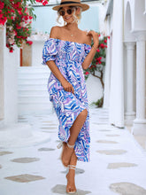 Load image into Gallery viewer, Floral Smocked Flounce Sleeve Midi Dress