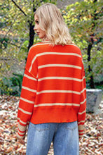 Load image into Gallery viewer, Striped Collared Long Sleeve Sweater