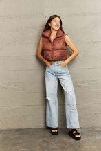 Load image into Gallery viewer, Zip-Up Drawstring Puffer Vest