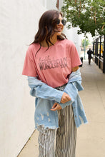 Load image into Gallery viewer, Simply Love Full Size WONDERFULLY Short Sleeve T-Shirt