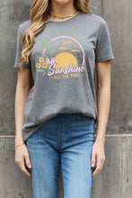 Load image into Gallery viewer, Simply Love Full Size SUNSHINE ALL THE TIME Graphic Cotton Tee