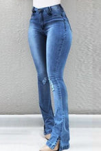 Load image into Gallery viewer, Button Fly Slit Jeans