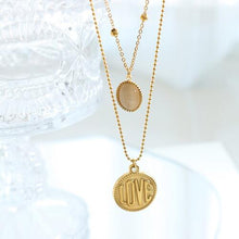 Load image into Gallery viewer, Titanium Steel Double-Layered Necklace