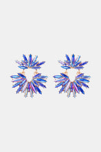 Load image into Gallery viewer, Flower Shape Glass Stone Dangle Earrings