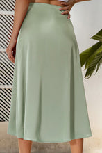 Load image into Gallery viewer, Decorative Buttons Split Midi Skirt