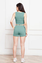 Load image into Gallery viewer, Round Neck Tank and Drawstring Shorts Set