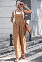 Load image into Gallery viewer, Texture Buttoned Wide Leg Overalls