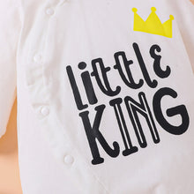 Load image into Gallery viewer, Baby Boy LITTLE KING Hooded Bodysuit