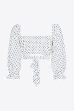 Load image into Gallery viewer, Printed Long Flounce Sleeve Cropped Blouse